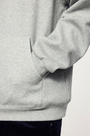Heritage Frog-Button Brushed Hoodie - Flower Gray
