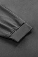 Quick-Drying Relaxed Drop-Shoulder Long-Sleeve T-Shirt in Black - cuff detail