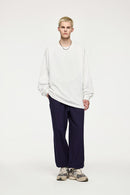 Oversized Heavyweight Cotton Long-Sleeve - Teeth White