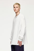 Oversized Heavyweight Cotton Long-Sleeve - Teeth White