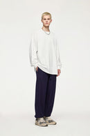 Oversized Heavyweight Cotton Long-Sleeve - Teeth White