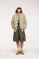 Heavyweight Knot-Button Fleece Jacket - Light Khaki