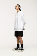 Heavyweight Rainbow Fleece Crewneck - White