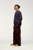 Heavyweight Rainbow Fleece Crewneck - Dark Night Purple