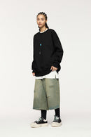 Heavyweight Rainbow Fleece Crewneck - Black