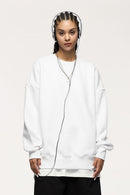 Heavyweight Rainbow Fleece Crewneck - White