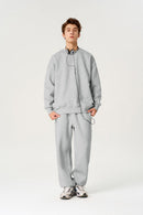 Heavyweight Rainbow Fleece Crewneck - Flower Gray
