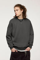 Heavyweight Rainbow Fleece Crewneck - Dark Gray
