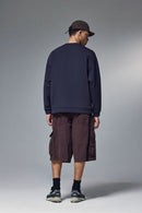Lightweight 4-Way Stretch Fleece Crewneck - Eclipse Blue