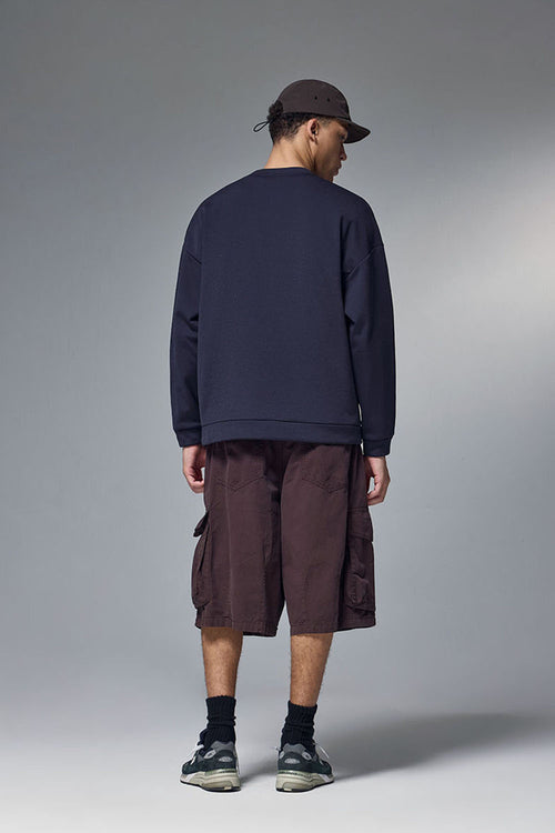 Lightweight 4-Way Stretch Fleece Crewneck - Eclipse Blue