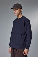 Lightweight 4-Way Stretch Fleece Crewneck - Eclipse Blue