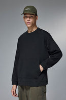 Lightweight 4-Way Stretch Fleece Crewneck - Black