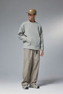 Lightweight 4-Way Stretch Fleece Crewneck - Stone Gray