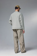 Lightweight 4-Way Stretch Fleece Crewneck - Stone Gray