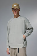 Lightweight 4-Way Stretch Fleece Crewneck - Stone Gray