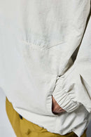Utility Pocket Nylon Long-Sleeve Pullover in White - cuff detail