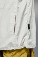 Utility Pocket Nylon Long-Sleeve Pullover in White - pocket detail