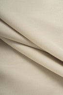 Drop-Shoulder Rib-Trim Pullover Hoodie in Apricot - fabric texture close-up
