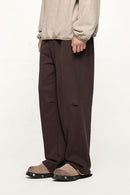Heavyweight Fleece Straight-Leg Track Pant - Brown