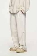 Heavyweight Fleece Straight-Leg Track Pant - Flower Gray