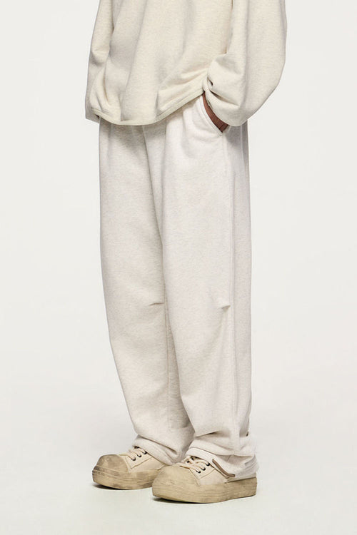 Heavyweight Fleece Straight-Leg Track Pant - Flower Gray