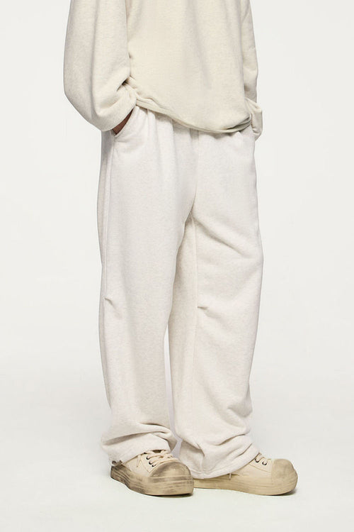Heavyweight Fleece Straight-Leg Track Pant - Flower Gray