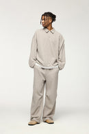 Heavyweight Fleece Straight-Leg Track Pant - Heather Gray