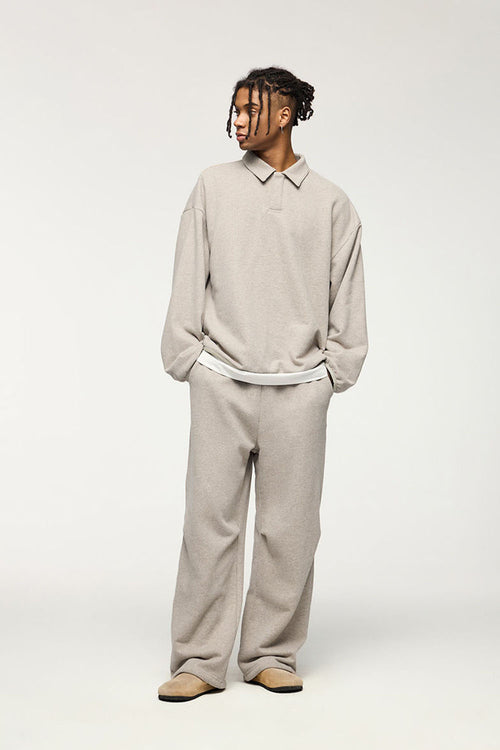 Heavyweight Fleece Straight-Leg Track Pant - Heather Gray