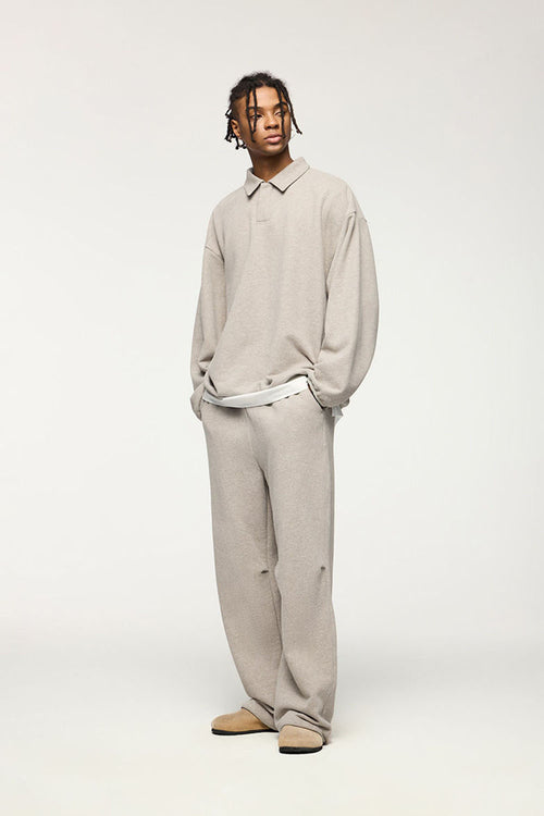 Heavyweight Fleece Straight-Leg Track Pant - Heather Gray