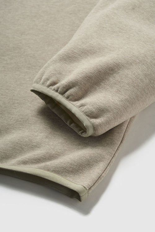 Fleece Collared Pullover Sweatshirt - Heather Gray
