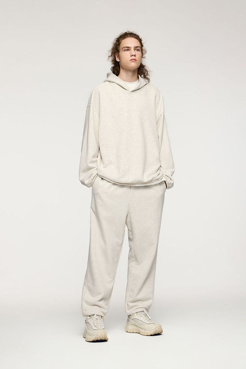Heavyweight Premium Fleece Hoodie - Flower Gray