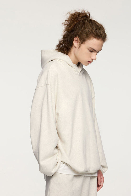 Heavyweight Premium Fleece Hoodie - Flower Gray