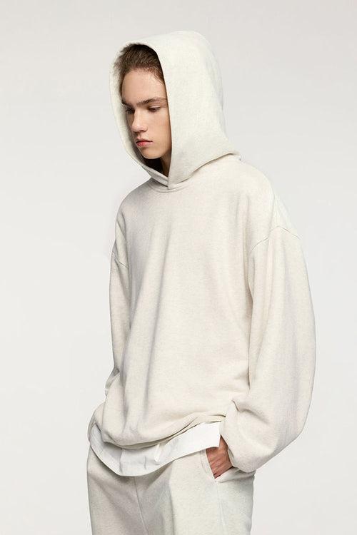 Heavyweight Premium Fleece Hoodie - Flower Gray