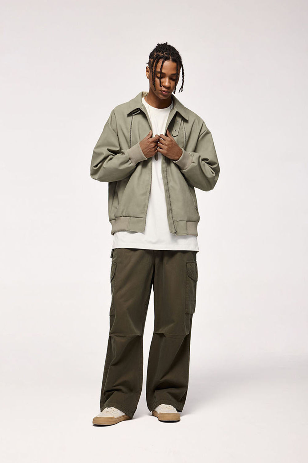 Dual-Zip Washed PU Leather Jacket: Urban Streetwear Collection