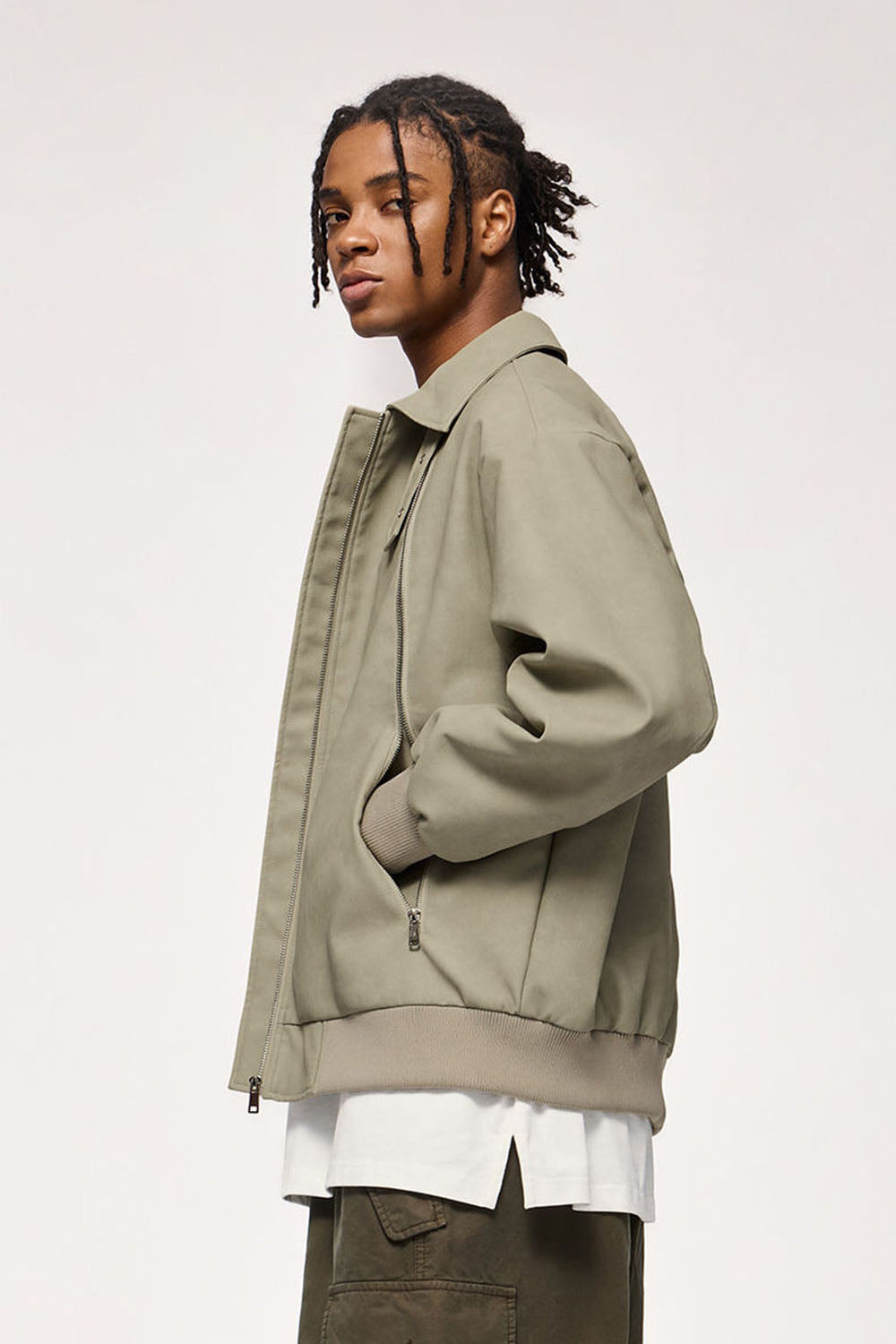Dual-Zip Washed PU Leather Jacket: Urban Streetwear Collection