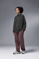 Reversible Fleece Half-Zip Pullover - Dark Gray