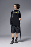 Reversible Fleece Half-Zip Pullover - Black