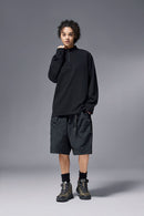 Reversible Fleece Half-Zip Pullover - Black