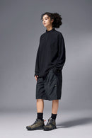Reversible Fleece Half-Zip Pullover - Black