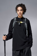 Reversible Fleece Half-Zip Pullover - Black