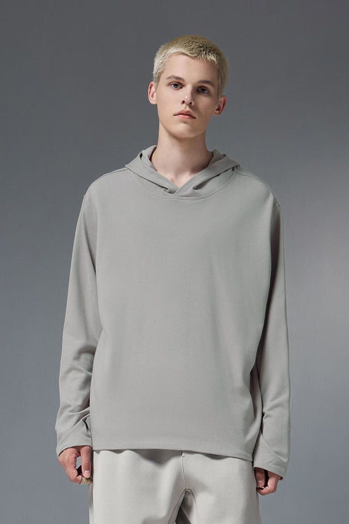 Reversible Fleece Base Layer Hoodie - Gray