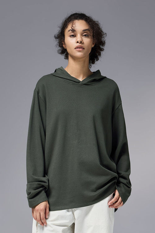 Reversible Fleece Base Layer Hoodie - Dark Gray