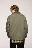 Textured Vintage Safari Jacket - Green