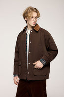 Textured Vintage Safari Jacket - Coffee
