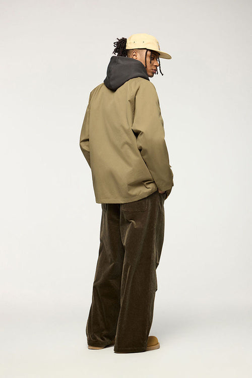 Textured Vintage Safari Jacket - Apricot Khaki
