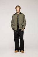 Textured Vintage Safari Jacket - Green