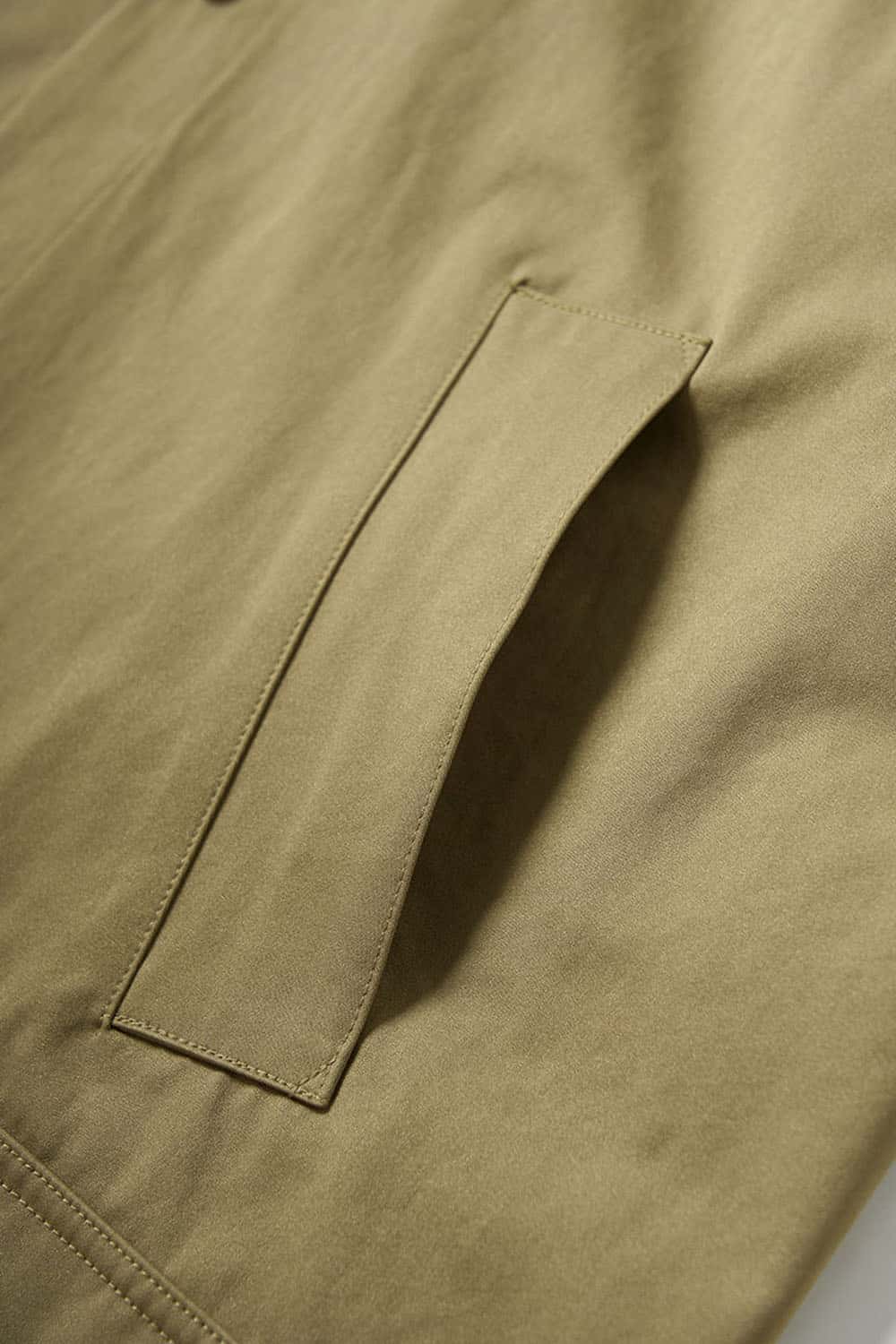 Wrinkle-Resistant Corduroy-Collar Utility Jacket in Apricot Khaki - flat lay product detail