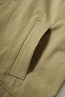 Wrinkle-Resistant Corduroy-Collar Utility Jacket in Apricot Khaki - flat lay product detail