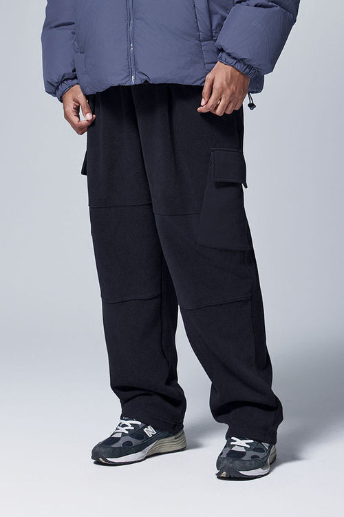 Thermal Fleece Utility Sweatpants - Navy Blue