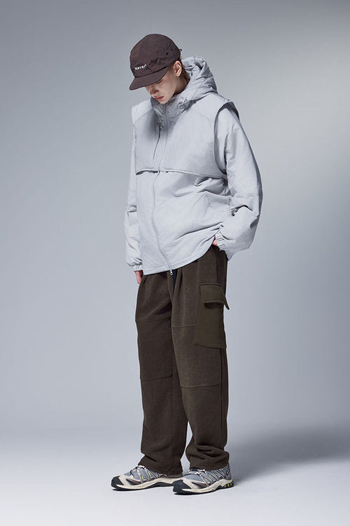 Thermal Fleece Utility Sweatpants - Coffee